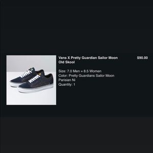 Vans Sailor Moon Old School. BRAND NEW IN BOX NEVER WORN